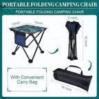 6 Pack Camping Stool, 13 inch Portable Folding Stool with Carry Bag Collapsible Camping Chair 400 Lbs Compact Stool Seat for Camping Fishing Hiking Gardening Walking Travelling Outdoor Activities