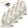4-Piece Travel Shoe Bag with Drawstring Shoe Bag, Dustproof Shoe Bag, Washable and Reusable (Beige)