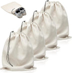 4-Piece Travel Shoe Bag with Drawstring Shoe Bag, Dustproof Shoe Bag, Washable and Reusable (Beige)