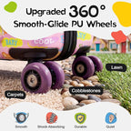 smilesun 20" Ride-On Suitcase for Kids, Cute Pattern, Lightweight Hardshell Carry-On Luggage with Double Spinner Wheels, TSA Lock for Boys & Girls (Candy Garden Pink, 20-inch)