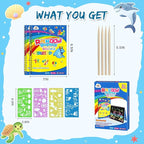 ZMLM Scratch Paper Art-Crafts Gift: 2 Pack Rainbow Notebooks Supplies Toys for 3 4 5 6 7 8 9 10 Years Old Girls and Boys Kids Christmas Birthday Party Games Ocean