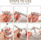 Oligei 25 Pcs Silicone Cable Ties, Cable Ties Reusable, High Elasticity Cord Wraps for Electrical Cords, Cord Organizer for Earphone, Phone Charger(Khaki)