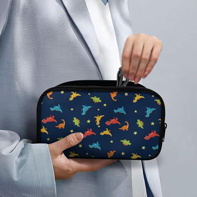 Dinosaurs Travel Cord Organizer Case Electronics Organizer Travel Case Portable Storage Bag fits Power Bank Phone Tech Accessory Cable Cord Charger Phone Earphone