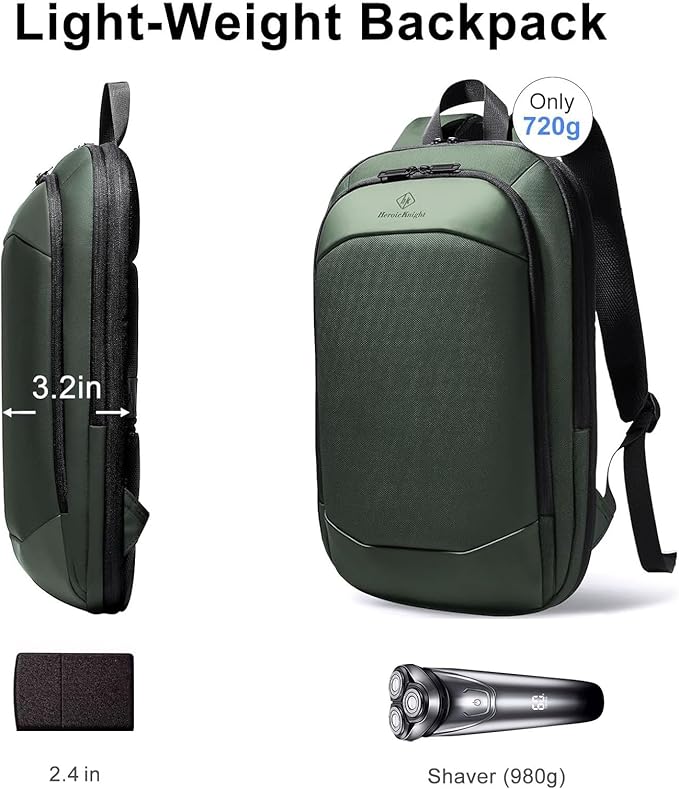 Slim Laptop Backpack for Men,Waterproof Expandable High Tech Business Work Backpack for Men and Women15.6 Inch Lightweight Anti-theft Travel Backpack Durable College Casual Daypack Computer Laptop Bag