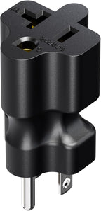 15 Amp Household AC Plug to 20 Amp T Blade Power Adapter,15 Amp to 20 Amp Plug Adapter Converter Nema 5-15P to 5-15R/5-20R Comb AC Adapter