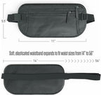 VENTURE 4TH Money Belt for Travel – Slim Hidden Under-Clothes RFID Blocking Anti-Theft Passport Holder & Travel Wallet Pouch for Men & Women to Protect Cash, Cards & Documents (Sleek Gray)
