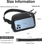 Mini Belt Bag for Women, RFID Small Fanny Pack, Womens Fashion Waist Packs with Extender Strap, Crossbody Bum Bags