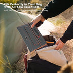 SOLUPUP 10000mah Solar Charger Power Bank, 30W Foldable Portable Solar Panel, Fast Charging with 1 Type-C & 2 USB-A Ports, Ipx5 Waterproof, for Phone, Tablets & Multiple Devices, Camping Outdoor Use