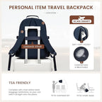 LOVEVOOK Laptop Backpack for Women with Pouch Pocket for Large Capacity Cup,18 Inch Laptop Computer Bag Travel Backpack Purse,Waterproof Work Business Backpack College Teacher Bags,Dark Blue