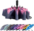 LANBRELLA Umbrella Windproof Compact Travel Umbrella Auto Open Close for Rain