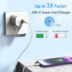 Fast Charging iPhone Fast Charger,3Pack[Apple MFi Certified]Fast Charger iPhone Quick Charging PD USB-C Blocks Cube Adapter with USB C to Lightning Cable for i Phone14/13/12/11 Pro Max Plus/Xs/SE,iPad