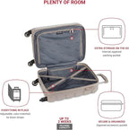 SwissGear 7366 Signature Hardside Expandable Luggage with Spinner Wheels, TSA Lock, Cup-Holder, Sand, 2-Piece Set (19/27)