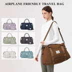 HYC00 Travel Duffel Bag,Carry-on Overnight Weekender Bags for Women,Sports Tote Gym Bag with Wet Pocket