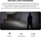 OLIGHT IMINI 2 EDC Rechargeable Keychain Flashlight, 50 Lumens Compact and Portable Mini LED Keyring Lights with Built-in Battery Ideal for Everyday Carry and Emergencies (Passionate Red)