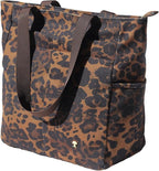 ESVAN Original Floral Tote Bag Large Shoulder Bag with Multi Pockets for Gym Travel Beach Daily Bags