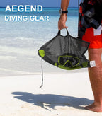 Aegend Snorkeling Gear for Adults Youth Kids, Snorkel Mask with Top Dry Valve - Panoramic View Anti-Leak and Anti-Fog with Mesh Bag for Snorkeling, Scuba Diving, Freediving & Swimming