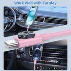 Car Carplay for iPhone 17 16 15 Charger Cord, 2Pack [3FT+6FT] USB A to USB C Charging Cable for Apple 17 Air/16 15 Pro/Pro Max/Plus Type C Cord, for iPad Pro 12.9/11, for Android(Pink)