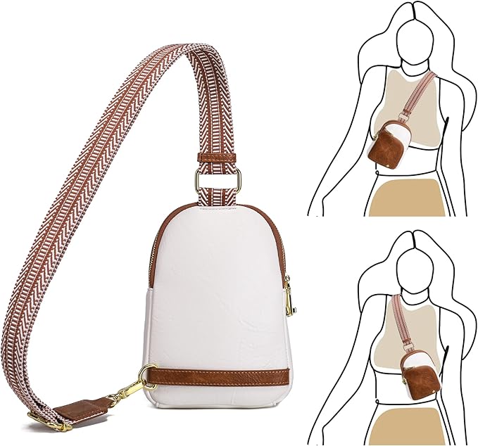INICAT RFID Blocking Sling Bag, Anti Theft Crossbody Bag for Women, Travel Fanny Pack Style Purse, Vegan Leather