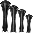 Cable Zip Ties,400 Pack Black Assorted Sizes 12+8+6+4 Inch,Multi-Purpose Self-Locking Nylon Cable Cord Management,Plastic Wire Ties for Home,Office,Garden,Workshop. By HAVE ME TD