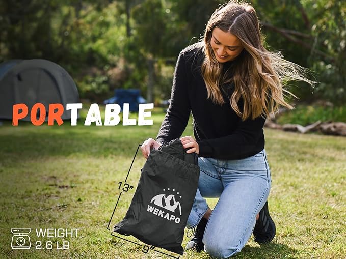WEKAPO Inflatable Couch Air Lounger Chair - Camping & Beach Accessories, Portable Blow up Sofa for Hiking, Lawn, Indoor/Outdoor Movies & Music Festivals. Lightweight and Easy to Set Up Air Hammock