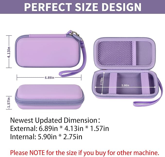 Case for Anker Magnetic Battery 10,000mAh Foldable Wireless Portable Charger, 633/622/621/321 5,000mAh Power Bank (MagGo) Holder, Storage for Baseus Power Delivery -Case Only (Purple, Medium)