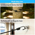 Travel Clothesline with Two Magnetic Hooks for Cruise Ship Essentials, Clothes Line 12 Clothes Clips for Cruise Must Haves Essentials 2026, Portable Clothesline for Camper Essentials Car Accessories