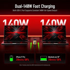 AOHI 310W PD3.1 Power Bank 20000mAh, Dual 140W USB-C Ports Fast Charging Portable Charger with Smart Display, The Future Starship 74Wh Battery Pack for MacBook Pro/Air, iPad, iPhone 17,Galaxy,Gray