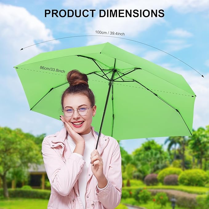 Compact Travel Umbrella with Case - Mini Umbrella for Purse, Small Lightweight &Tiny Design Perfect for Parasol Outdoor Sun&Rain Umbrellas