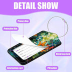 3 Pack Colorful Butterfly Leaves Luggage Tags for Suitcase Flowers PU Leather Travel Luggage Tag Privacy Cover ID Label for Women Men Baggage Backpack Handbag School Bag