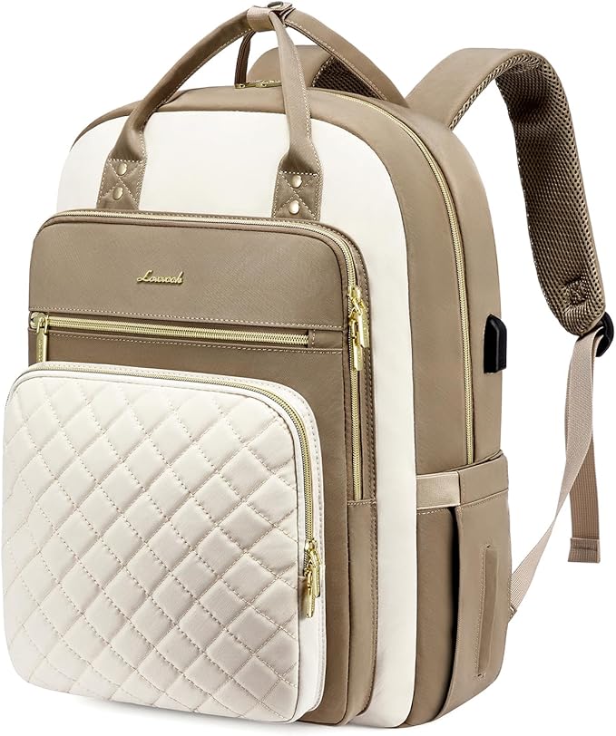 LOVEVOOK Laptop Backpack for Women, Stylish Backpack Purse with USB Port for Travel Work Commuter, Lightweight Casual Daypacks, Nurse Teacher Computer Bag, College Bookbag, Fit 15.6" Laptop