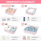 BAGAIL 8 Set Packing Cubes Luggage Packing Organizers for Travel Accessories-Pink Flamingo