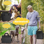 6 Set Dog Travel Bag, Large Pet Travel Kit for Supplies Includes 2 Food Containers, 1 Pet Organizer for Dogs, 2 Collapsible Bowls, 1 Treat Pouch, Dog Weekend Overnight Bag Luggage