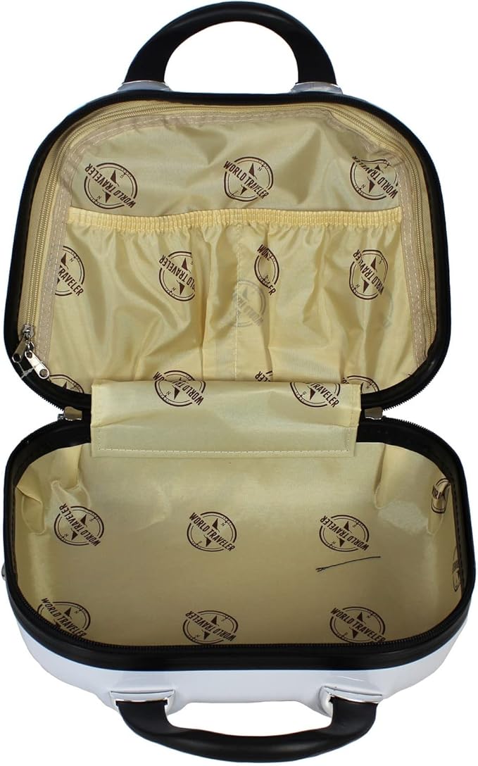 World Traveler VentureX Airline Approved 2-Piece Carry-On Luggage Set – Lightweight Hardside Polycarbonate Suitcase with Spinner Wheels - Butterfly