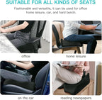 Benazcap X Large Memory Seat Cushion for Office Chair Pressure Relief Sciatica & Tailbone Pain Relief Memory Foam Firm Coccyx Pad for Long Sitting, for Office Chair, Gaming Chair and Car Seat Upgrade
