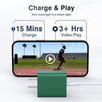 2Pack 20W Type C Charger, Dual Port USB C Wall Plug 20W PD & QC3.0 USB A Fast Charging Block for iPhone, Samsung Galaxy, Google Pixel, Motorola, Oneplus Kindle Cargador Cube Brick Box, Green