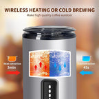 Portable Espresso Maker, 20Bar Rechargeable Wireless Stainless Steel, 3-in-1 for Nespresso & Ground Coffee, Self-Heating Travel Coffee Machine for Camping Office (Silvery