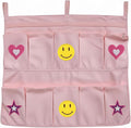 Gilbins End Of Bed Shoe Bag Great for storage, shoes, accessories & stuff! (Pink Heart Smile Star)