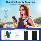 Portable Charger 33800mAh USB C Power Bank with Built-in Cables & AC Wall Plug,25W Fast Charging+QC 4.0 Phone Charger,4 Output Travel Essentials Battery Pack for iPhone16/15/14/13,Samsung,Android etc
