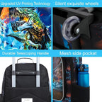 WZLVO Kids Luggage for Boys and Girls, Cute Dinosaur Unicorn Rolling Wheels Suitcase for Toddler Children