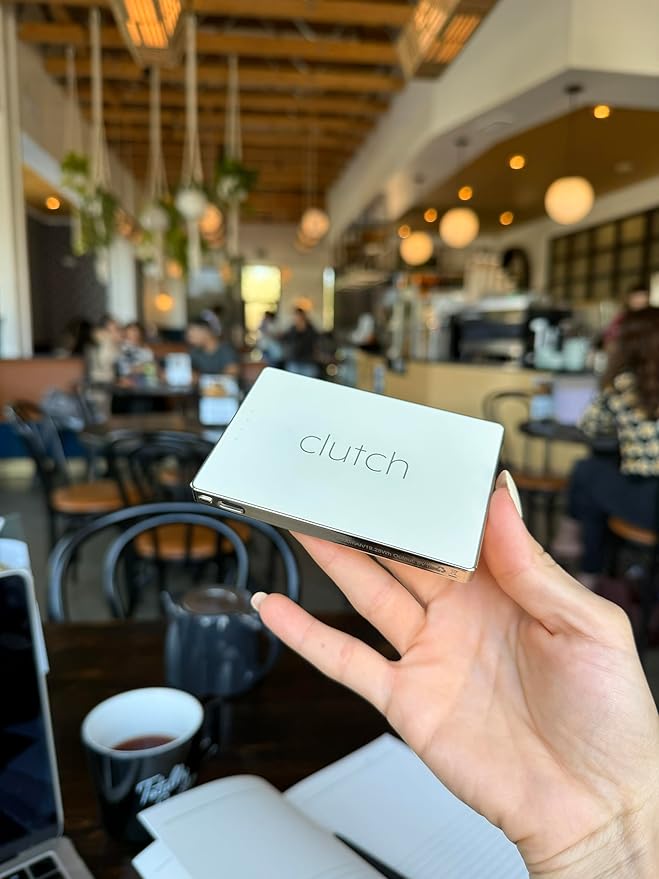 Clutch - Pro USB-C Portable Charger - Compatible with iPhone 15, 16, 17 & Android Devices - Power Bank Magnetic Battery - TSA Travel Approved - USB Rechargeable - Built-in Cable - 5000 mAh - 3.7oz