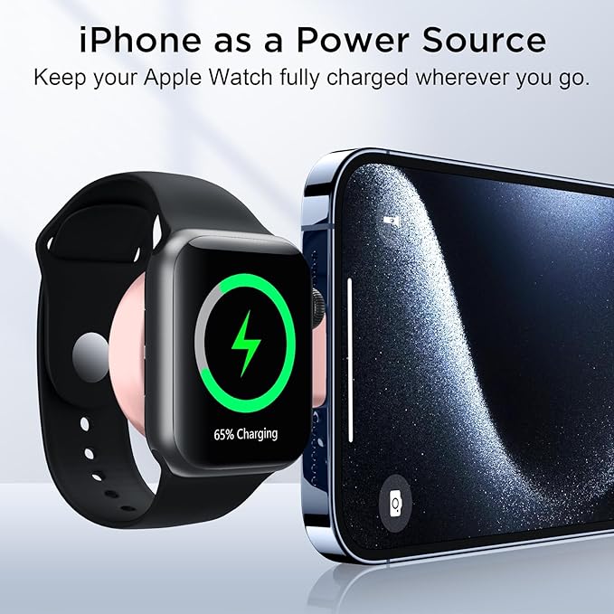 2025 Upgrade for Apple Watch Charger,Magnetic Portable USB C & USB A Fast Wireless Charging Travel iWatch Charger for iWatch Ultra2/Ultra/SE2/SE Series 10/9/8/7/6/5/4/3/2/1