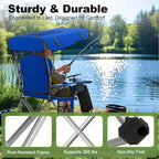 VTOY Portable Camping Chair with Canopy - Folding Chair with Canopy, Durable 600D Oxford Canopy Chair for Camping, Beach, Picnics, Fishing & Sports