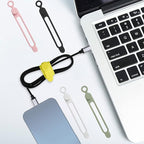 100Pcs Silicone Cable Ties Cord Organizer for Bundling Earphone, Phone Charger, Computer Cords, Reusable Cable Ties Wire Organizer in Home,Office,Kitchen,School (5 Colors)