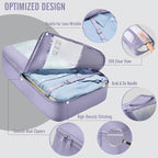 Veken 8 Set Packing Cubes for Travel Essentials, Suitcase Organizer Bags in 4 Sizes, Carry-On Luggage Accessories with Large Laundry & Hanging Toiletry Bag, Must-Have for Airplane, Road Trip & Camping