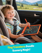 TEKFUN 12 Inch LCD Writing Tablet for Kids, Coloring Drawing Pad, Mess Free Doodle Board, Airplane Travel Toys for Boys and Toddlers, Road Trip Essentials, Gifts for 3-8 Year Old Girls (Orange)