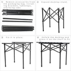 Wind Tour Portable Camping Table Folding Side Table Aluminum Lightweight Table with Carry Bag for Outdoor Cooking Hiking Picnics BBQ Travel (Black)