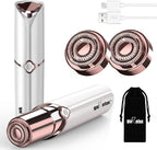 Electric Painless Hair Remover, Facial Hair Removal for Women - as Seen on TV Face Shaver, Hair Removal Device with 2 Replacement Heads