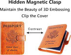 Passport Holder Cover Wallet RFID Blocking Leather Card Case Travel Accessories for Women Men (Claybank)