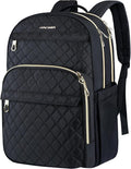 KROSER Laptop Backpack 15.6 Inch Stylish Daypack with USB Charging Port, Water-repellent Nylon Backpack Backpack for Travel/Business/Women/Black
