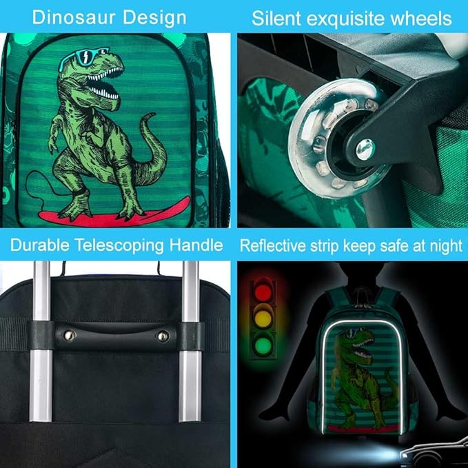 Kids Suitcase with Wheels for Girls and Boys, Rolling Carry on Luggage for Toddler Children